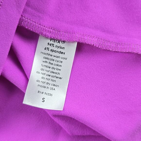 Susana Monaco -1636 NWT Cowl Halter Top in Bubble Purple Pink Size Small - Picture 8 of 8